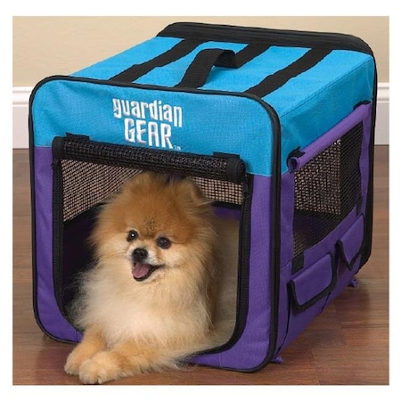Pet Pals Pet Pals ZA420 18 Guardian Gear Collapsible Crate Xs Purple-Turq S ZA420 18